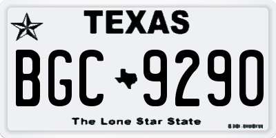 TX license plate BGC9290