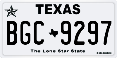 TX license plate BGC9297