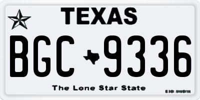 TX license plate BGC9336