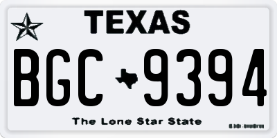 TX license plate BGC9394