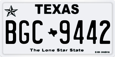 TX license plate BGC9442