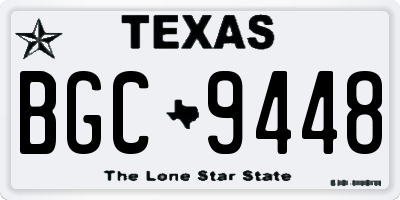 TX license plate BGC9448