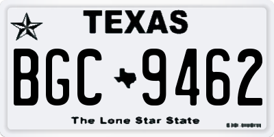 TX license plate BGC9462