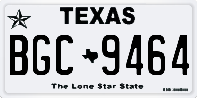 TX license plate BGC9464