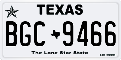 TX license plate BGC9466