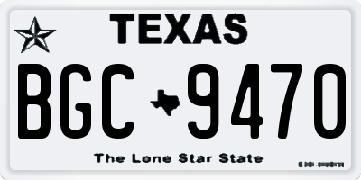 TX license plate BGC9470