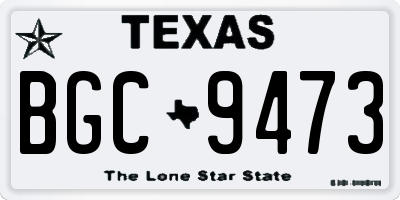 TX license plate BGC9473