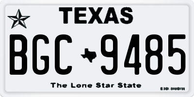 TX license plate BGC9485