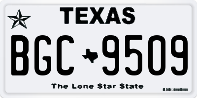 TX license plate BGC9509