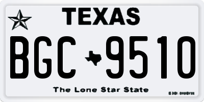 TX license plate BGC9510