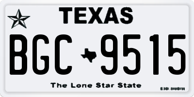 TX license plate BGC9515