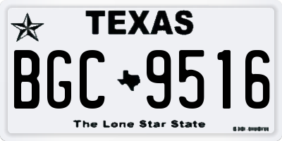 TX license plate BGC9516