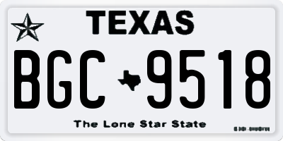 TX license plate BGC9518