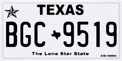 TX license plate BGC9519