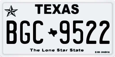 TX license plate BGC9522