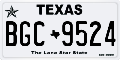 TX license plate BGC9524