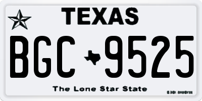 TX license plate BGC9525