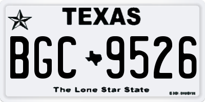TX license plate BGC9526