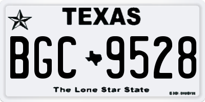 TX license plate BGC9528