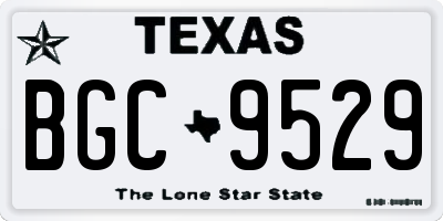 TX license plate BGC9529