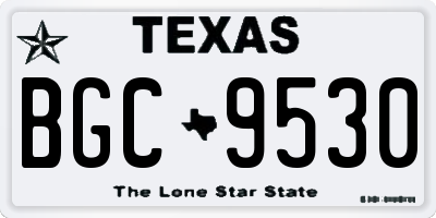 TX license plate BGC9530