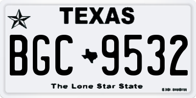 TX license plate BGC9532