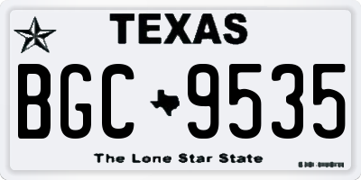 TX license plate BGC9535