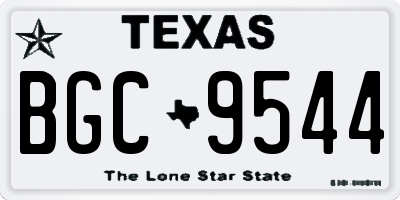 TX license plate BGC9544