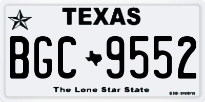 TX license plate BGC9552