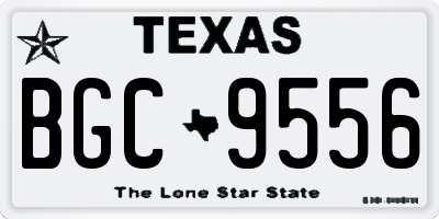 TX license plate BGC9556