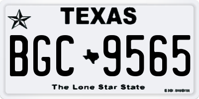 TX license plate BGC9565