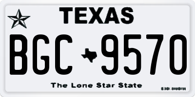 TX license plate BGC9570