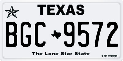TX license plate BGC9572
