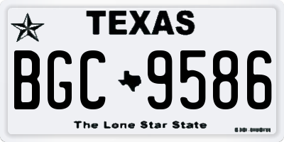 TX license plate BGC9586