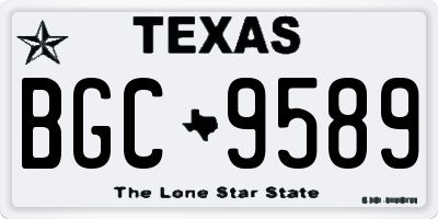 TX license plate BGC9589