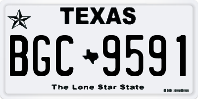 TX license plate BGC9591