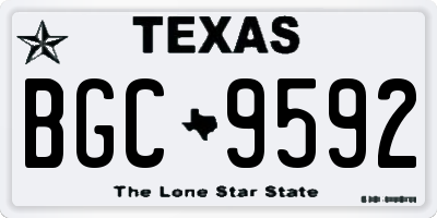 TX license plate BGC9592