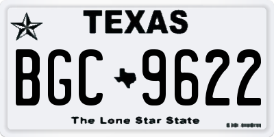 TX license plate BGC9622