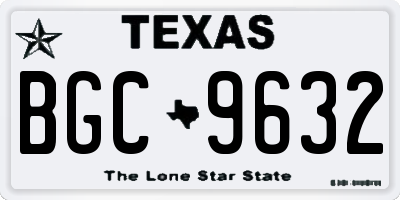 TX license plate BGC9632