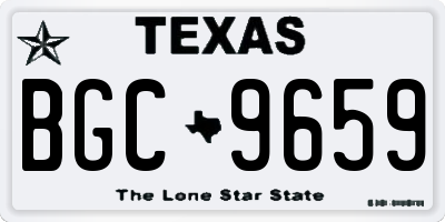 TX license plate BGC9659