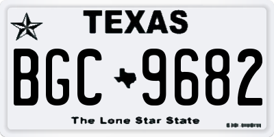 TX license plate BGC9682