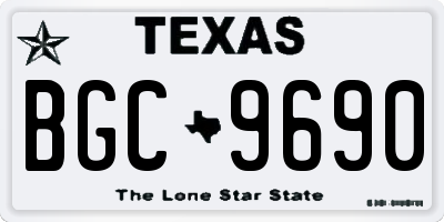 TX license plate BGC9690