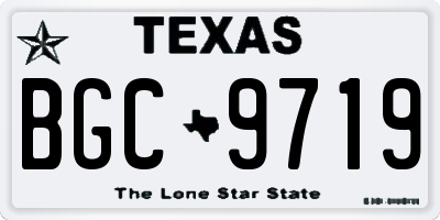 TX license plate BGC9719