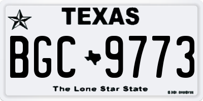 TX license plate BGC9773