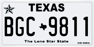 TX license plate BGC9811