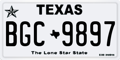 TX license plate BGC9897