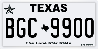 TX license plate BGC9900