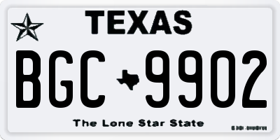 TX license plate BGC9902