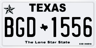 TX license plate BGD1556