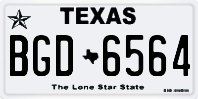 TX license plate BGD6564